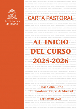 Carta Pastoral inicio curso 2025-2026