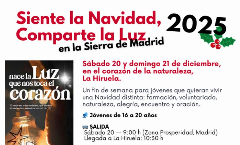 Las parroquias de La Hiruela y La Puebla acogen un encuentro juvenil para vivir una Navidad que toca el corazón, una iniciativa de Cáritas Madrid y de la Congregación de los Clérigos de San Viator