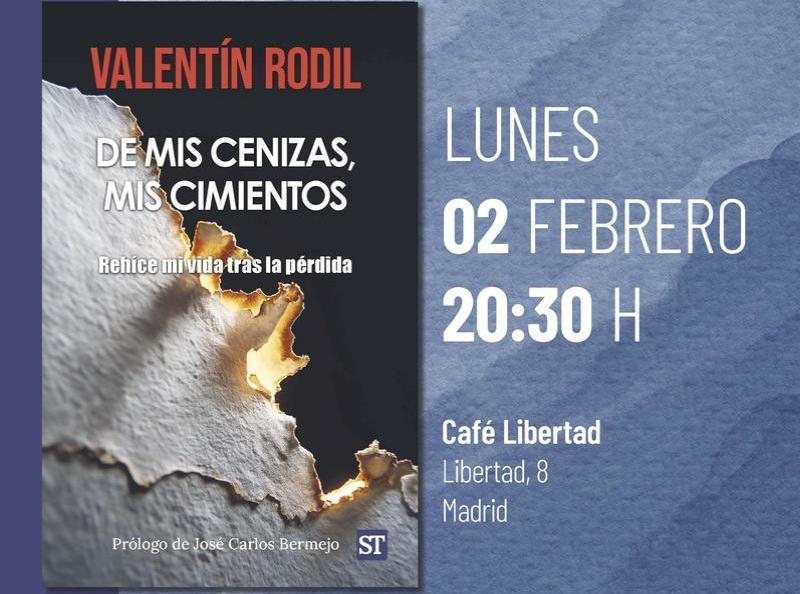 El psicólogo del Centro de Escucha San Camilo, Valentín Rodil presenta el libro “De mis cenizas, mis cimientos. Rehíce mi vida tras la pérdida” en el Café Libertad