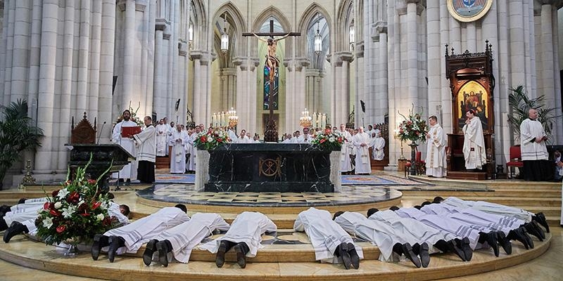 El cardenal José Cobo preside en la catedral de la Almudena la ordenación de diez nuevos diáconos