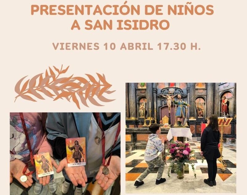 La iglesia de san Andrés Apóstol acoge un año más la presentación de niños a san Isidro