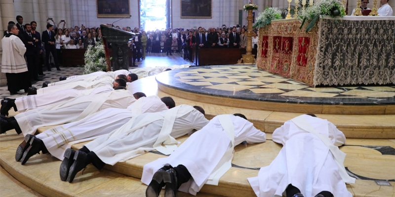 El cardenal José Cobo preside en la catedral de la Almudena la Eucaristía de ordenación de 17 nuevos sacerdotes