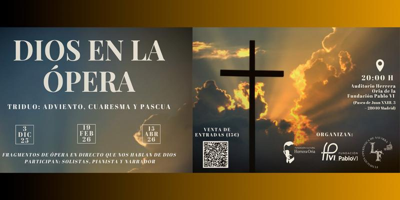 El Auditorio Herrera Oria de la Fundación Pablo VI acoge 'Dios en la Ópera': un concierto que ayuda a prepararse para la Navidad a través de la belleza de la música