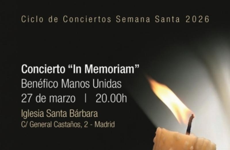 Concierto benéfico "In Memoriam" a favor de Manos Unidas en la parroquia santa Bárbara