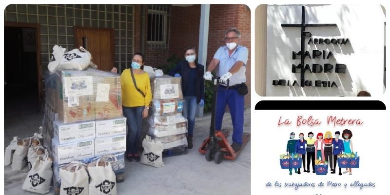 Trabajadores del Metro de Madrid realizan una aportación solidaria a Santa María Madre de la Iglesia