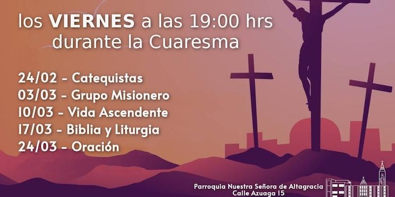 Los grupos parroquiales animan el rezo del vía crucis en Nuestra Señora de Altagracia