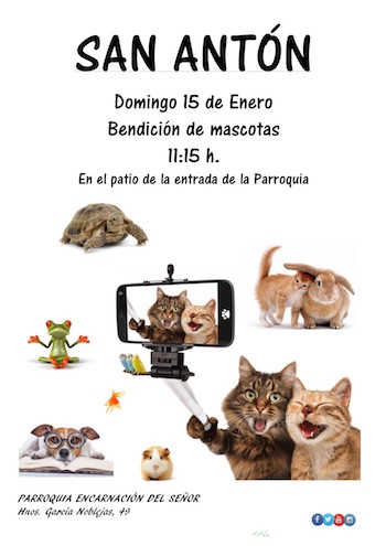 Bendición de mascotas en la parroquia Encarnación del Señor
