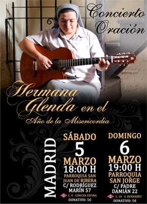 La hermana Glenda ofrece un concierto-oración en el marco del Año de la Misericordia
