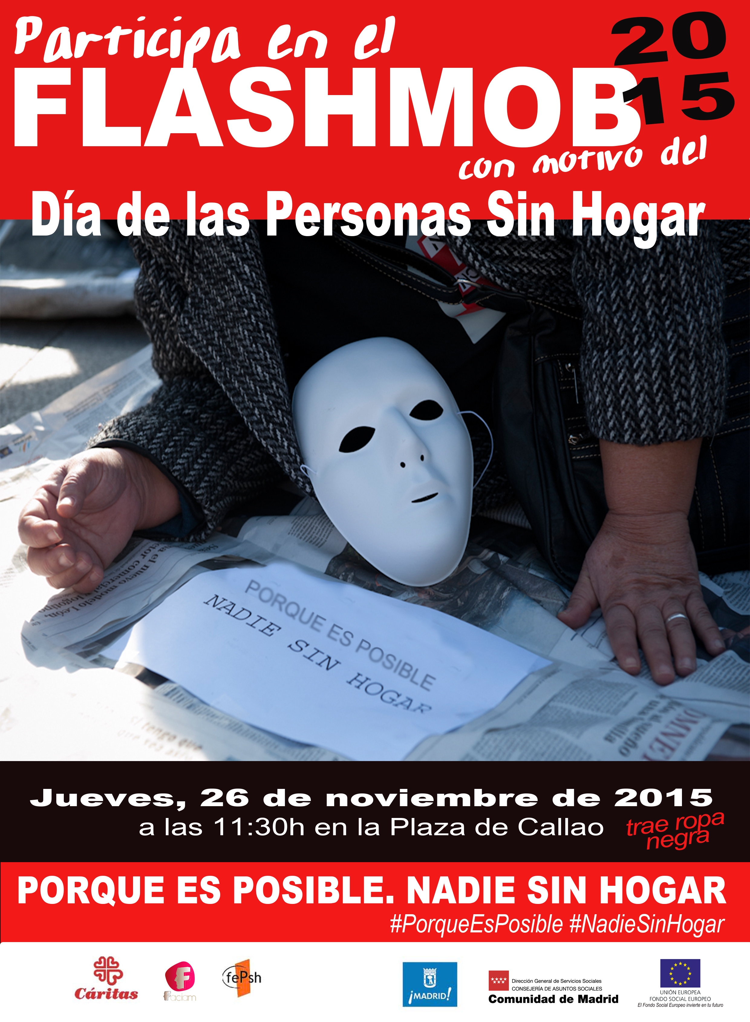 Flashmob con motivo del Día de las Personas sin Hogar