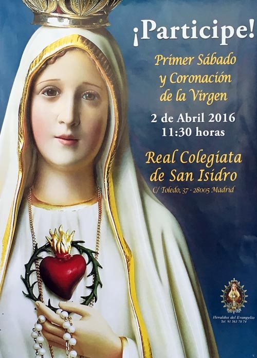 Celebración de primer sábado de mes en la Colegiata de San Isidro