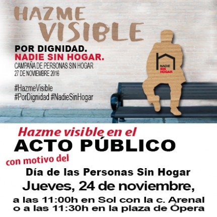 Acto público con motivo de la campaña de las Personas Sin Hogar 2016