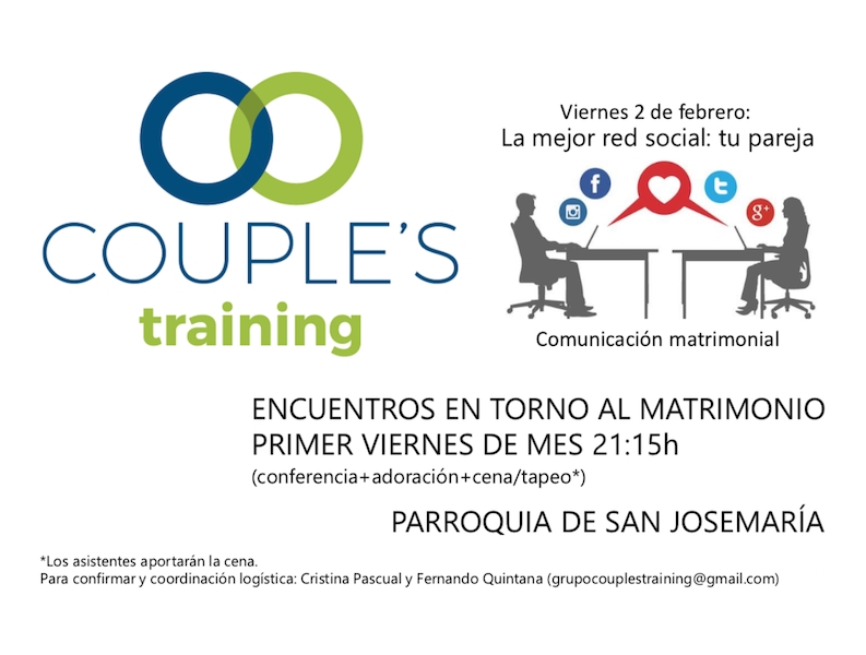 La comunicación matrimonial, a estudio este viernes en San Josemaría Escrivá de Balaguer