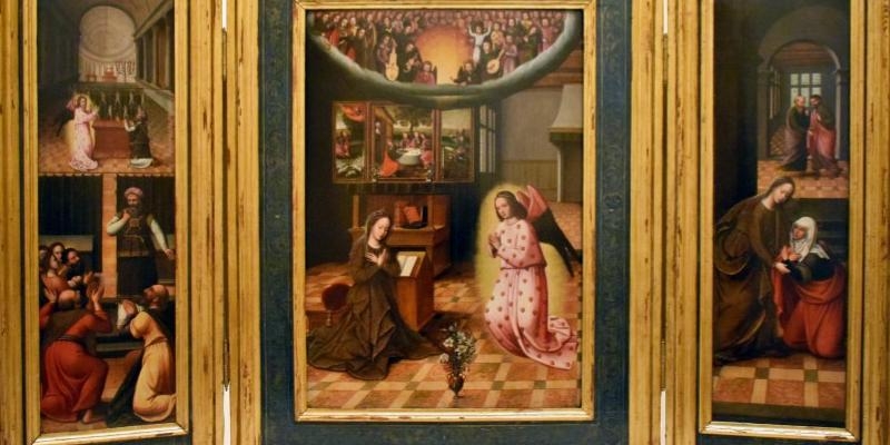 Avelino Revilla presenta el Tríptico de la Anunciación de Marcelus Coffermans