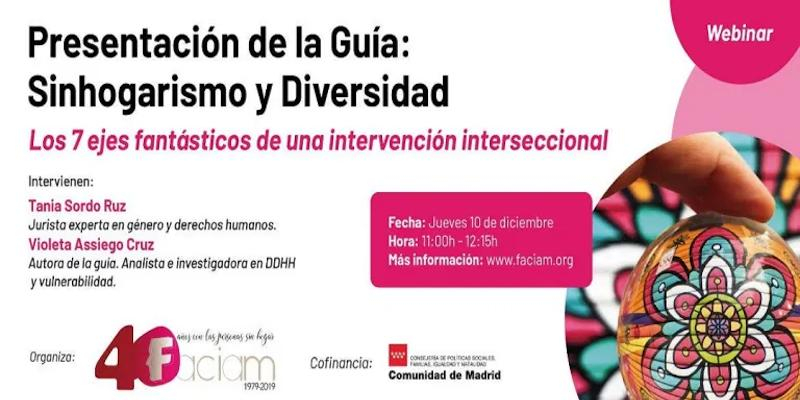 Faciam presenta de manera virtual la guía 'Sinhogarismo y diversidad'