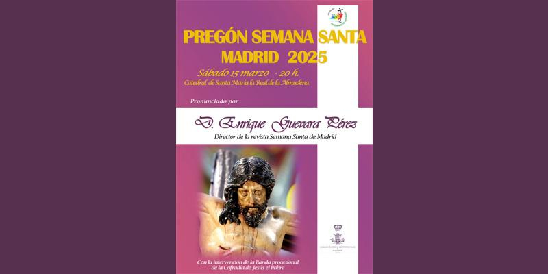 Enrique Guevara será el pregonero de la Semana Santa 2025 en la catedral de la Almudena