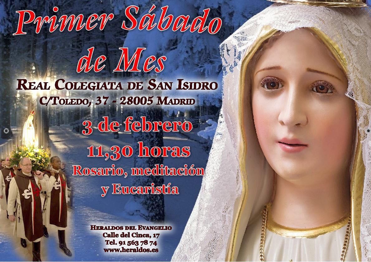 Los Heraldos del Evangelio celebran el primer sábado de mes en la colegiata de San Isidro