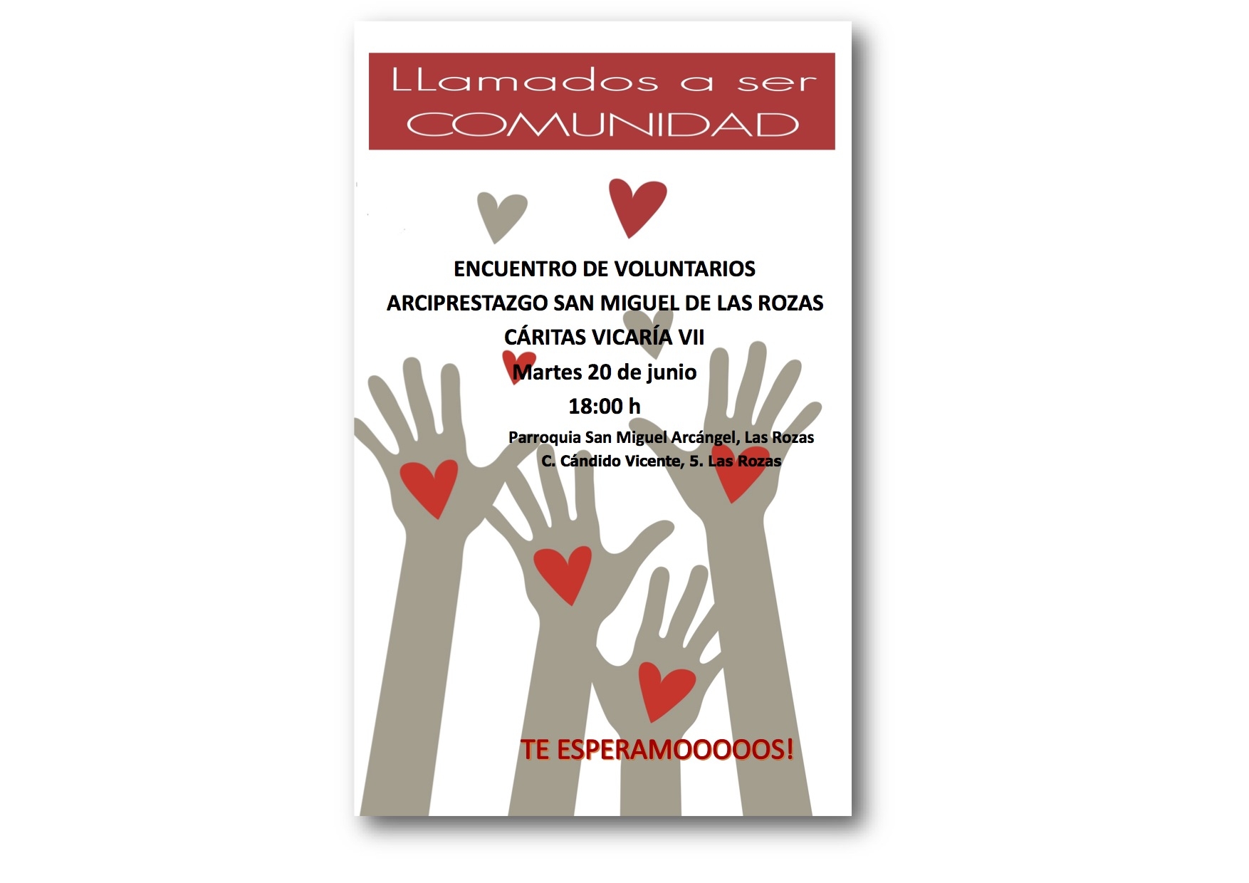 San Miguel Arcángel acogerá un encuentro de voluntariado en Cáritas Vicaría VII