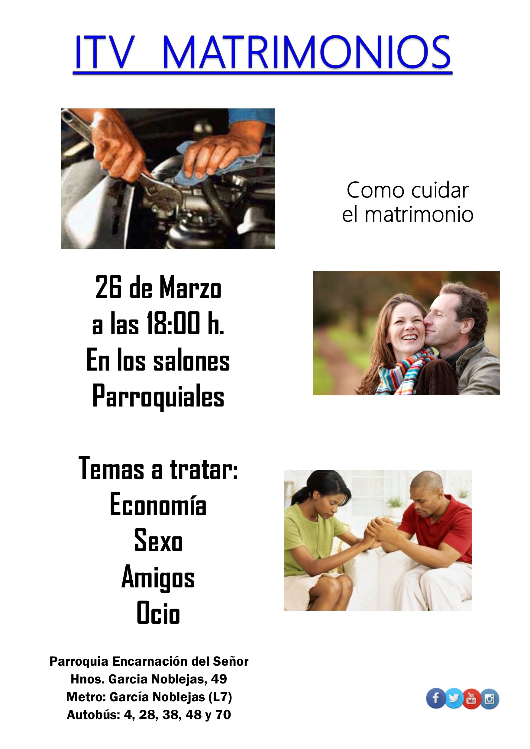 ITV para matrimonios y oración por Perú en la Encarnación del Señor