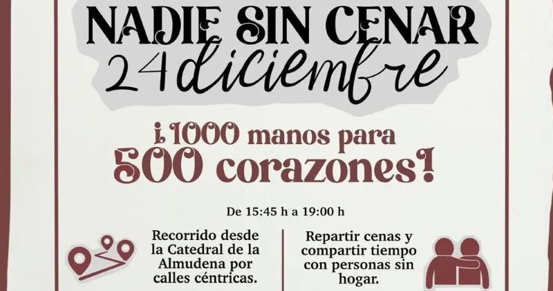 XI Edición de 'Nadie sin Cenar': una Nochebuena Solidaria en Madrid