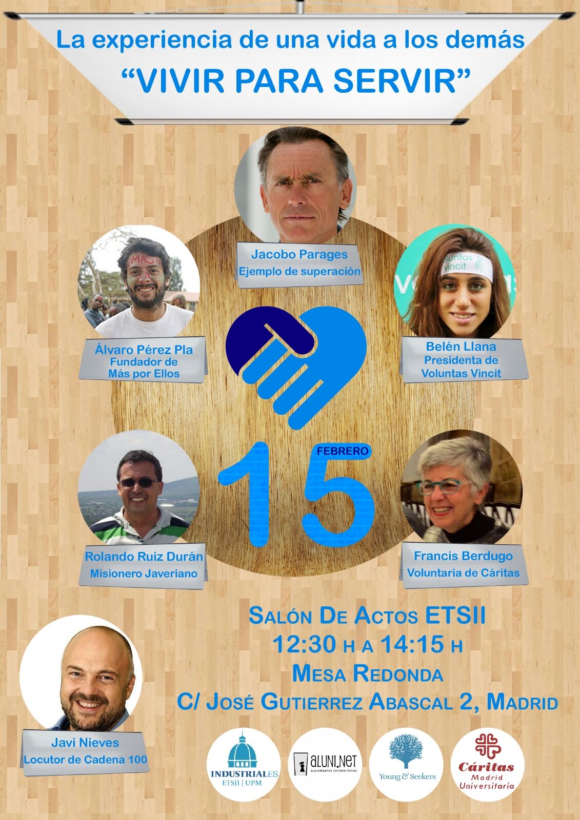 Javi Nieves modera una mesa redonda en la ETSII con el tema «Vivir para servir»