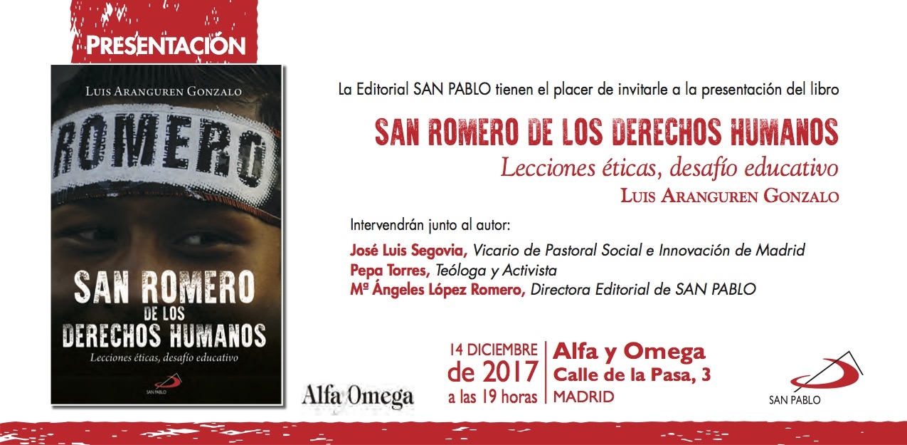 Luis Aranguren presenta 'San Romero de los Derechos Humanos'