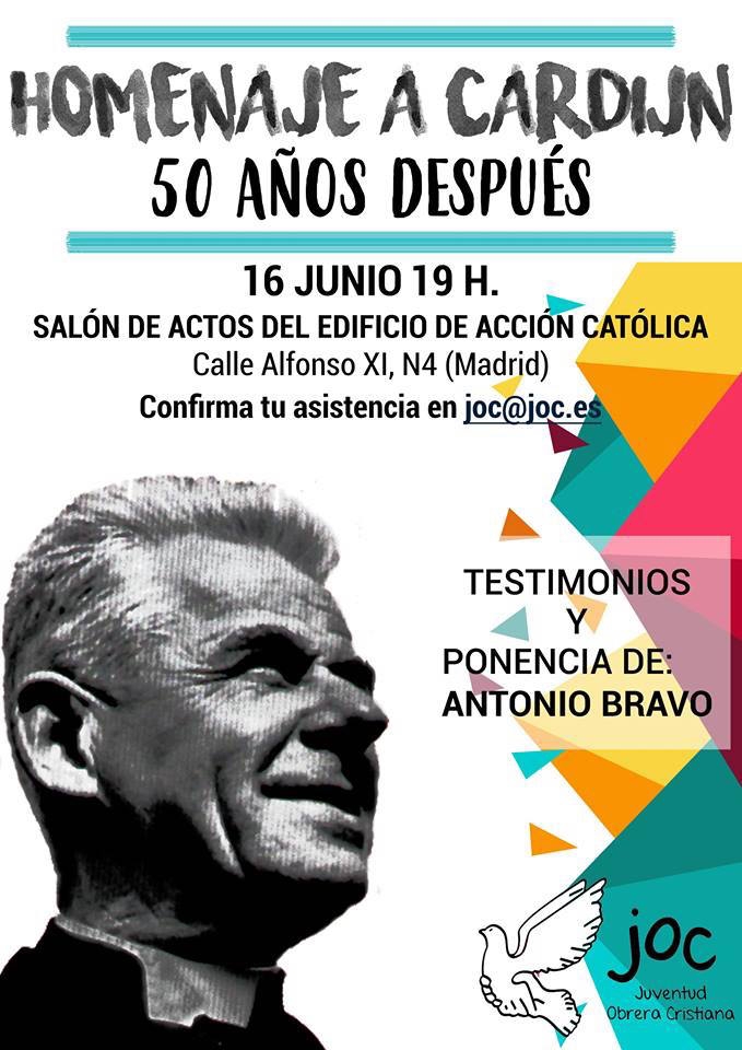 La JOC organiza un homenaje al cardenal Joseph Cardijn a los 50 años de su muerte