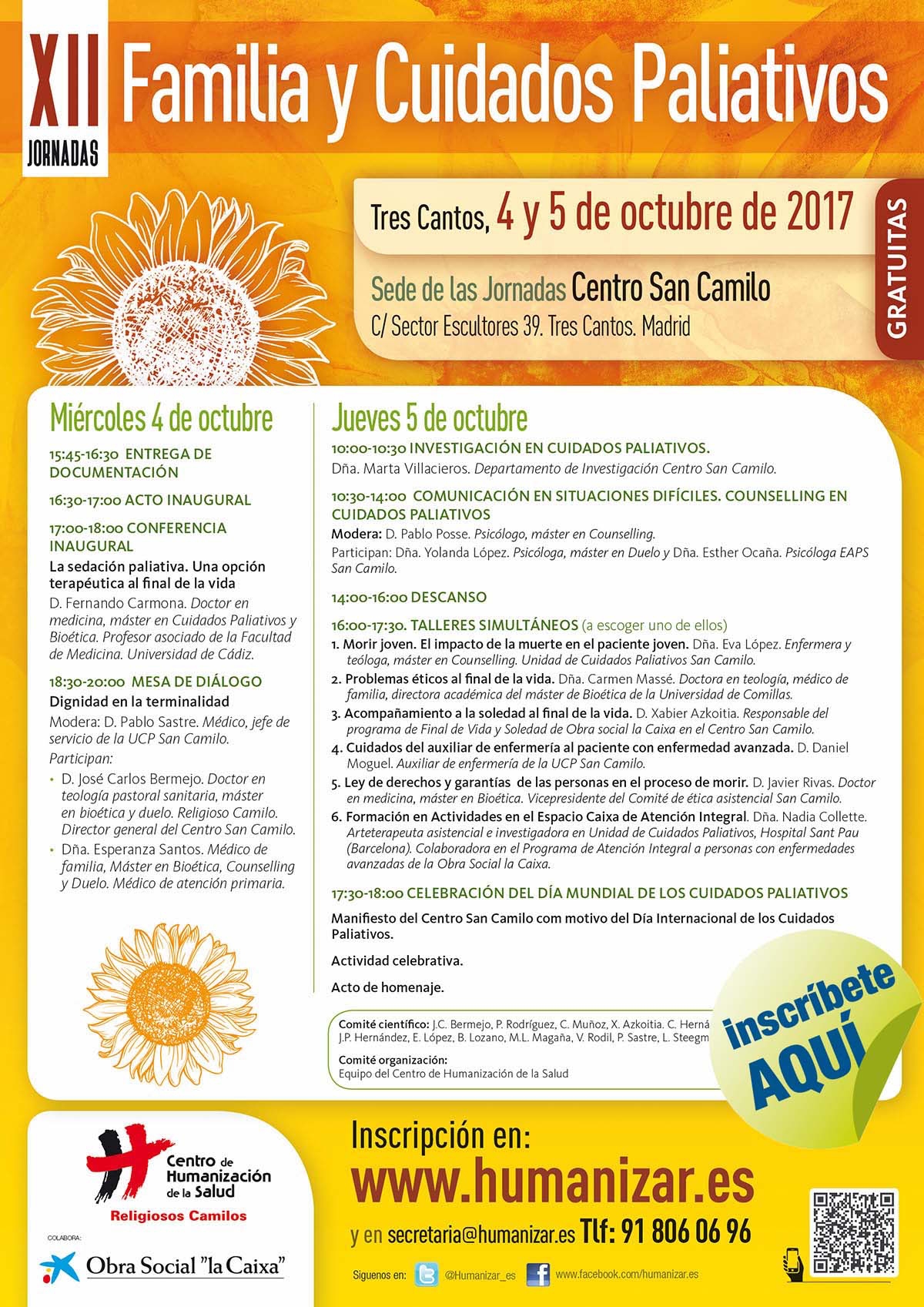 Comienzan las XII jornadas de Familia y Cuidados Paliativos de los religiosos Camilos