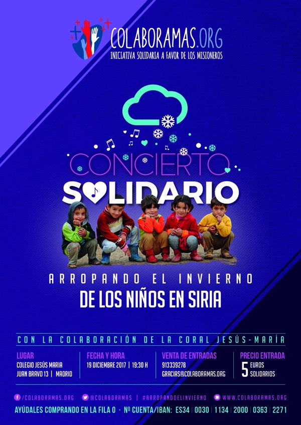 Concierto solidario por los niños sirios organizado por COLABORAMAS
