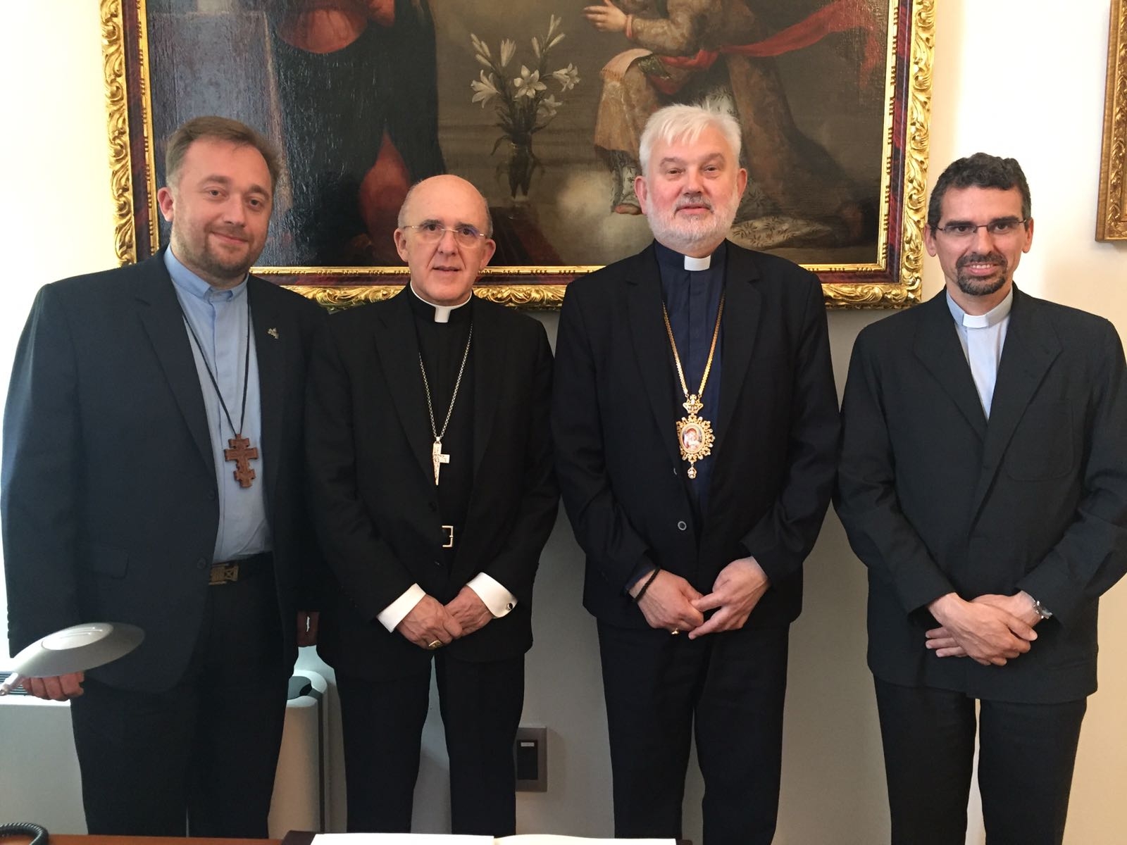 El cardenal arzobispo recibe al obispo Milyan, auxiliar y vicario general del Arzobispado Mayor de Ucrania