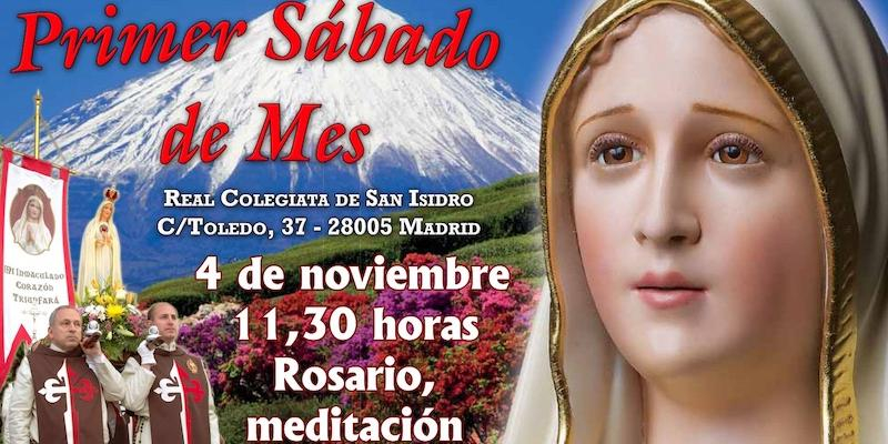 Los Heraldos del Evangelio acompañan en la colegiata la práctica del primer sábado del mes de noviembre