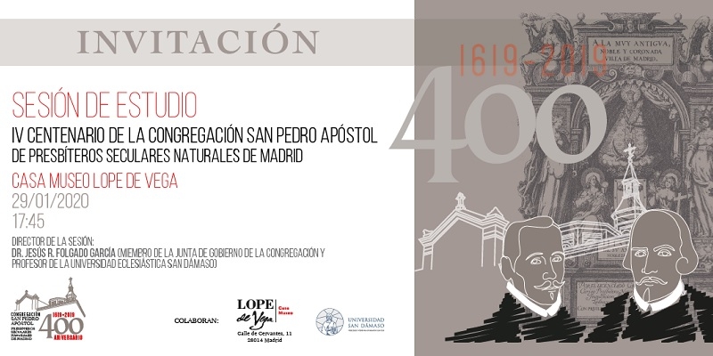 La Congregación de San Pedro Apóstol organiza una jornada sobre su historia y los nexos con Lope y Calderón