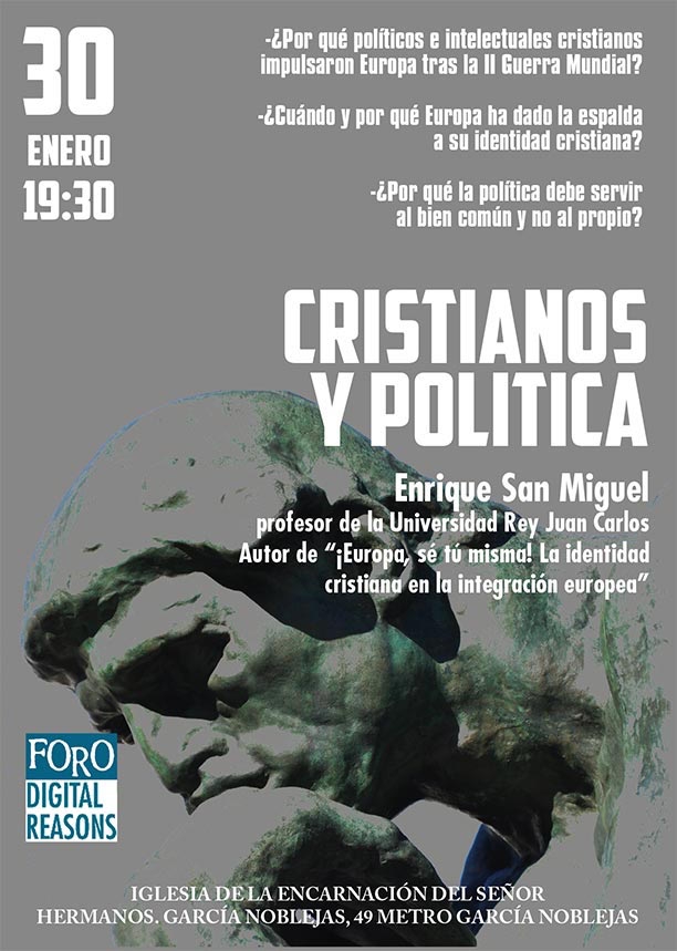 El profesor Enrique San Miguel habla de cristianos y política en un ciclo organizado por el Foro Digital Reasons