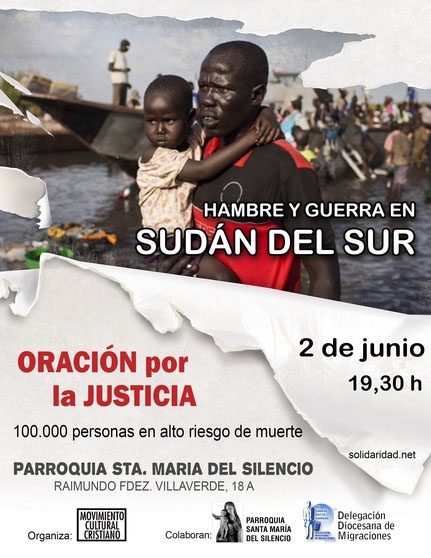 Oración por Sudán del Sur en Santa María del Silencio: 100.000 personas en riesgo de muerte
