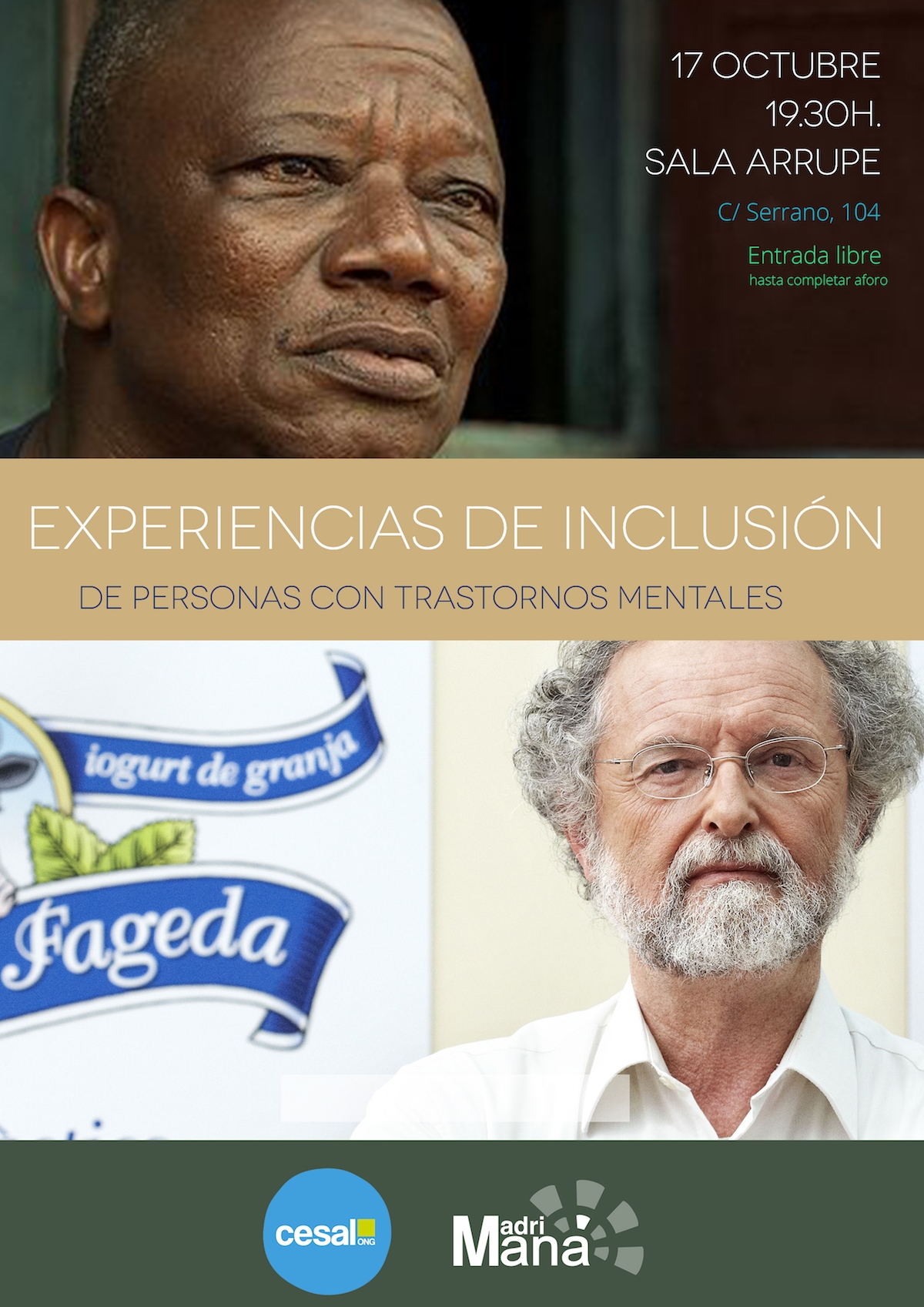 Madrimaná reúne a los fundadores de la Asociación Saint Camille de Lellis y de La Faegda para hablar de inclusión de personas con trastornos mentales.