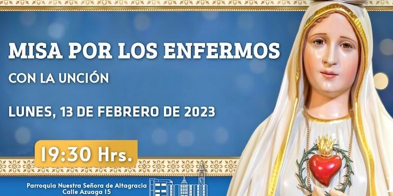 Nuestra Señora de Altagracia celebra esta tarde una Misa por los enfermos con sacramento de la unción
