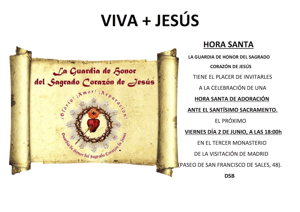 El tercer monasterio de la Visitación celebra el primer viernes de junio con una Hora Santa