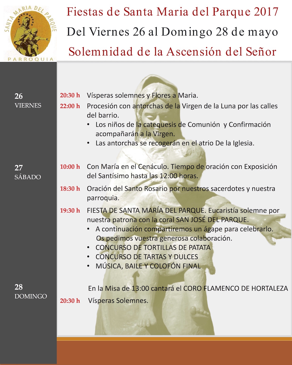 Santa María del Parque celebra sus fiestas patronales este fin de semana