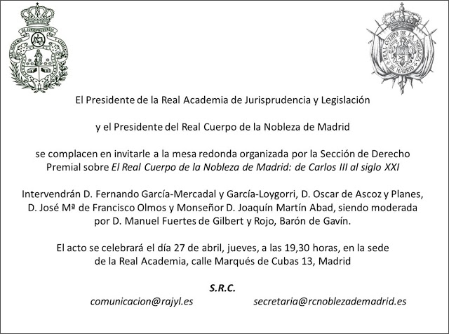 Joaquín Martín Abad habla de la religiosidad católica del Real Cuerpo de la Nobleza de Madrid