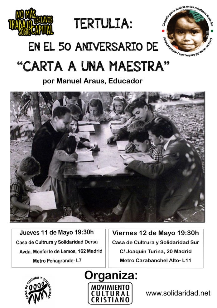 El Movimiento Cultural Cristiano conmemora el 50 aniversario de 'Carta a una Maestra'