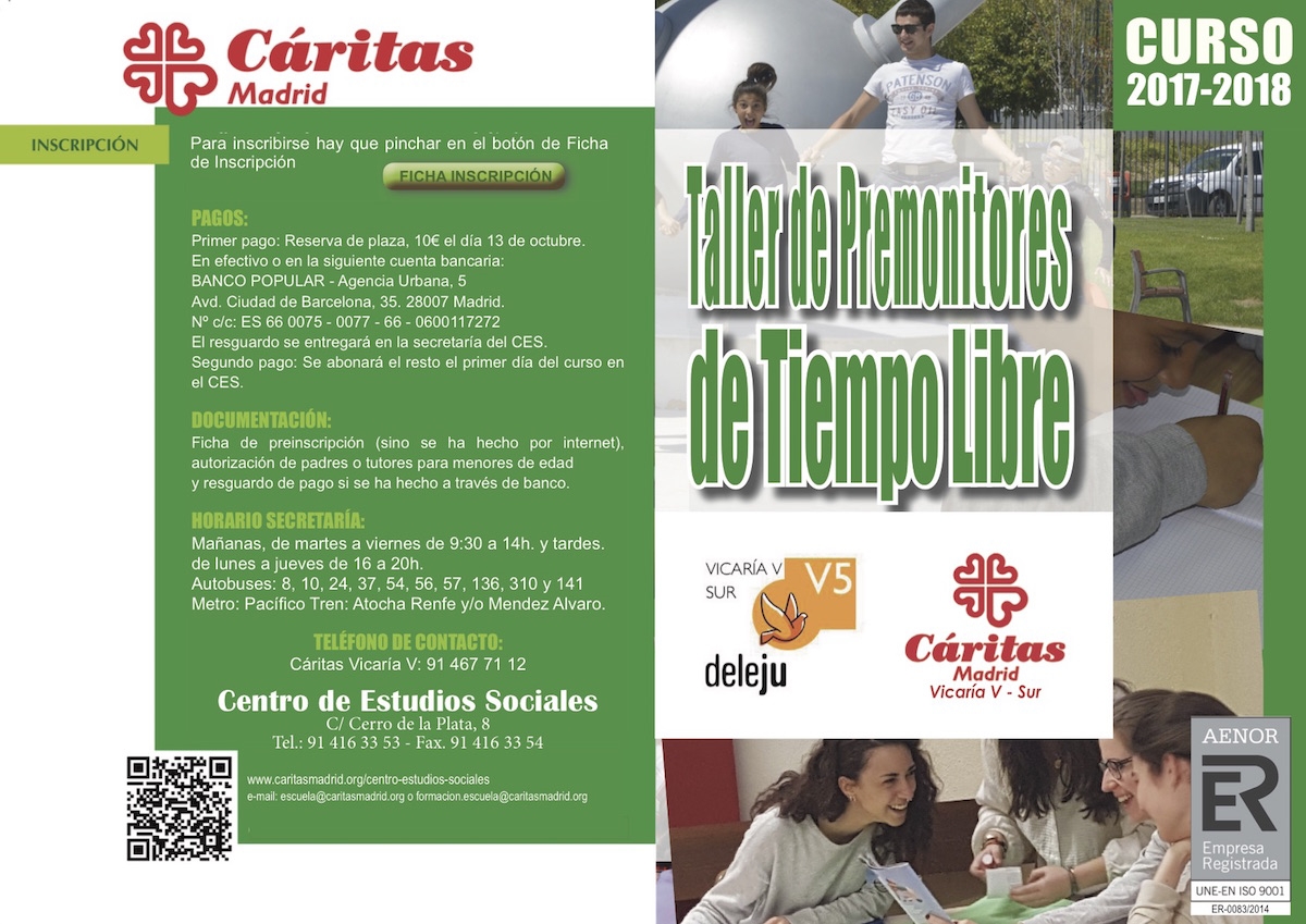 La Vicaría V pone en marcha un taller de Premonitores de tiempo libre