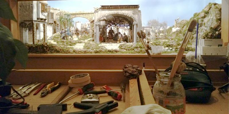 El belén de la catedral se queda sin narración por la pandemia, pero estrena una cascada