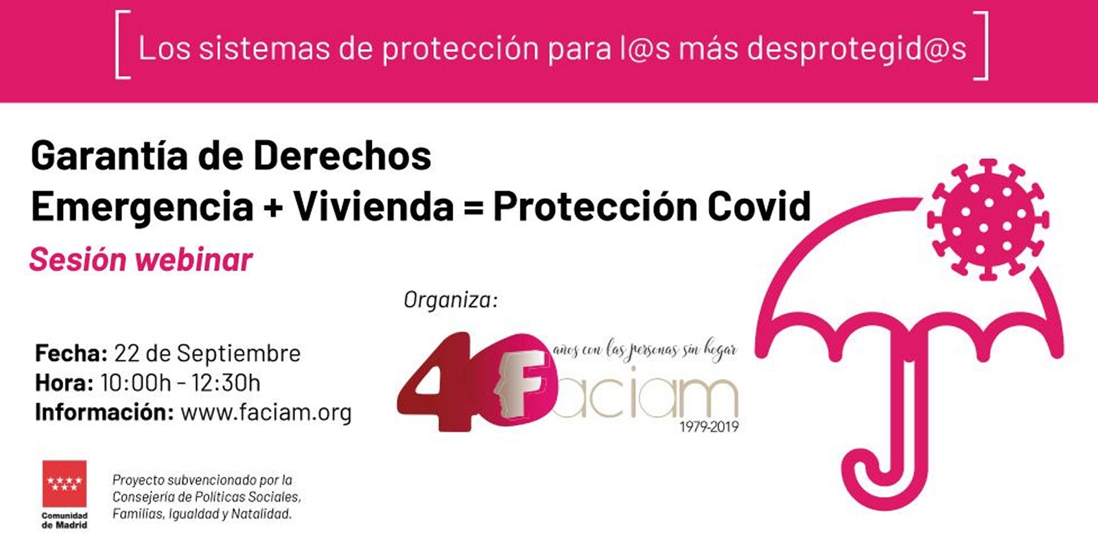 La Red Faciam organiza un seminario virtual sobre vivienda y soluciones habitacionales en la época COVID