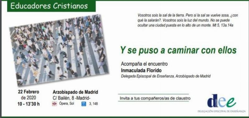 Inmaculada Florido anima el encuentro de educadores cristianos de febrero
