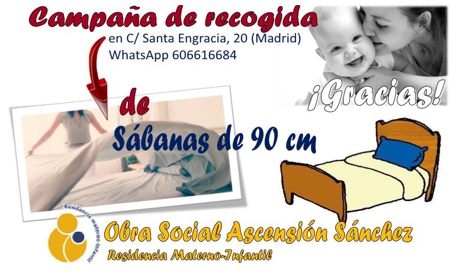 Campaña de recogida de sábanas a favor de la Obra Social Ascensión Sánchez