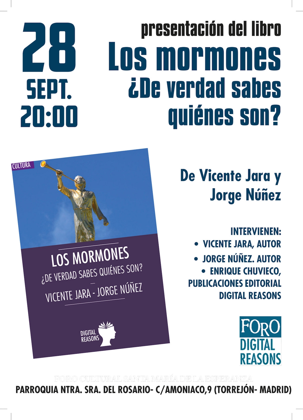 Presentación en Torrejón de un libro sobre los mormones