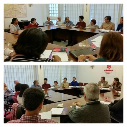 Los representantes de los equipos de comunicación para la sensibilización de Cáritas Madrid mantienen un nuevo encuentro