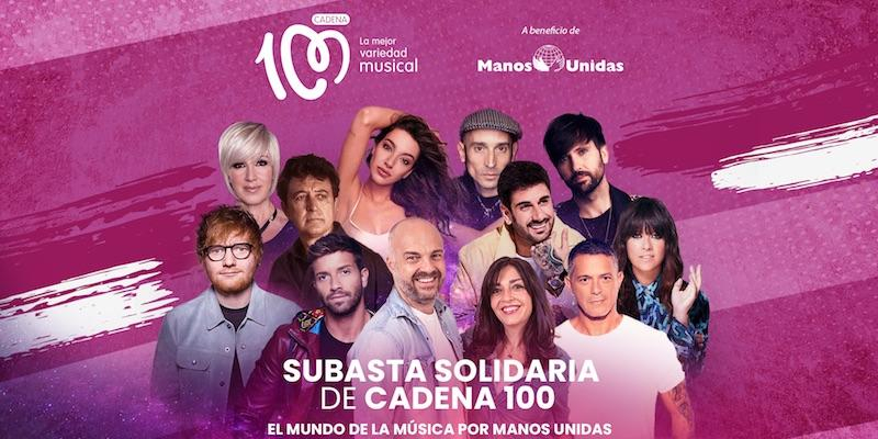 CADENA 100 y el mundo de la música se unen en una gran subasta solidaria a beneficio de Manos Unidas