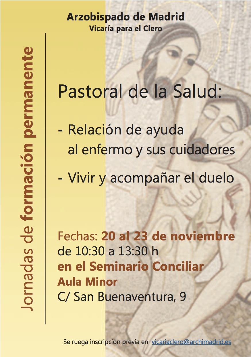 La Vicaría para el Clero organiza unas jornadas de formación permanente centradas en Pastoral de la Salud