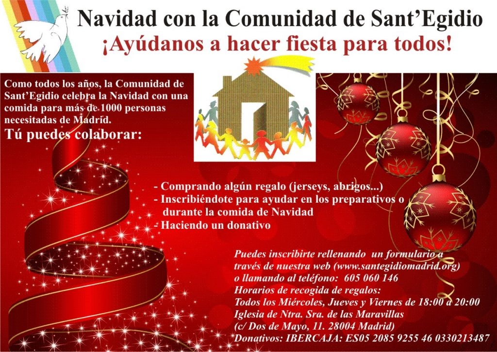 El arzobispo comparte la comida de Navidad de Sant'Egidio con 'amigos de la calle'