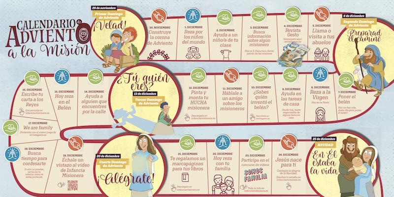 Infancia Misionera pone al alcance de todos el calendario de Adviento a la Misión